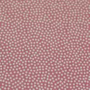 Baumwolle Dotty, 2 mm Punkte, weiß auf altrosa